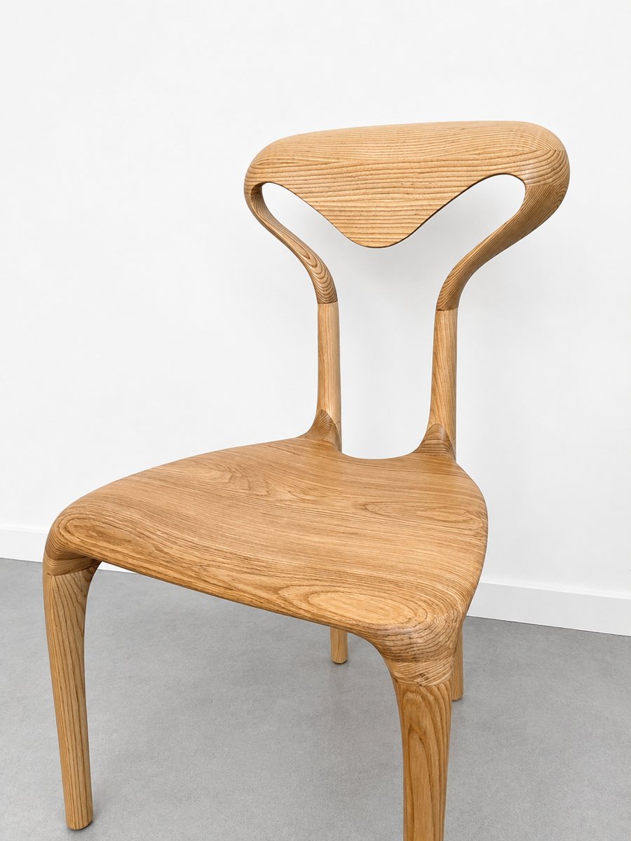 Silla Reca de diseño único en fresno