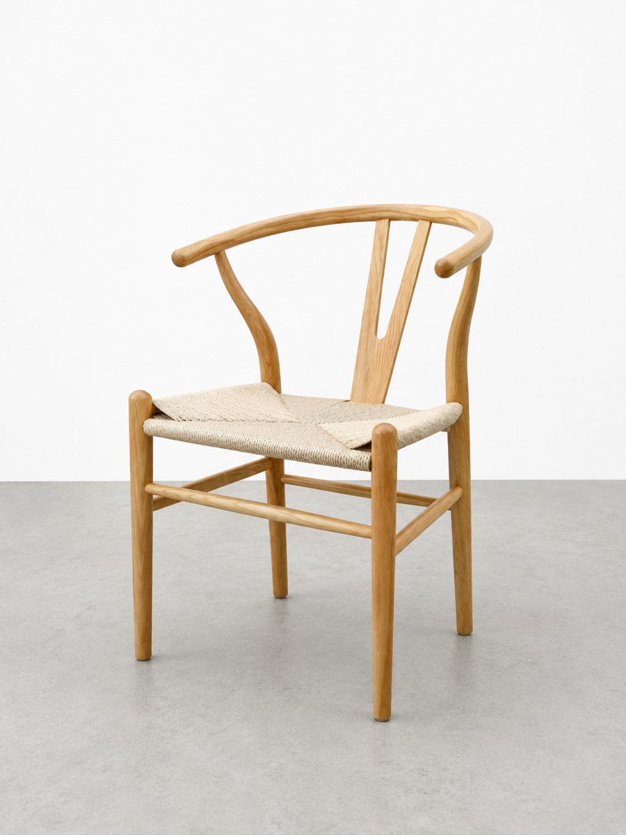 Silla Arco con apoyabrazos y asiento tejido